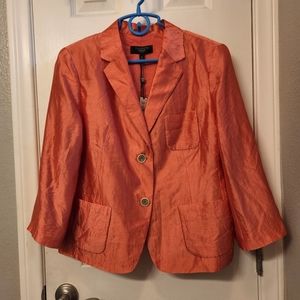 Talbots gracie fit silk blend jacket nwt size 16p